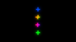 Neon Glitch Shapes - Plus Row